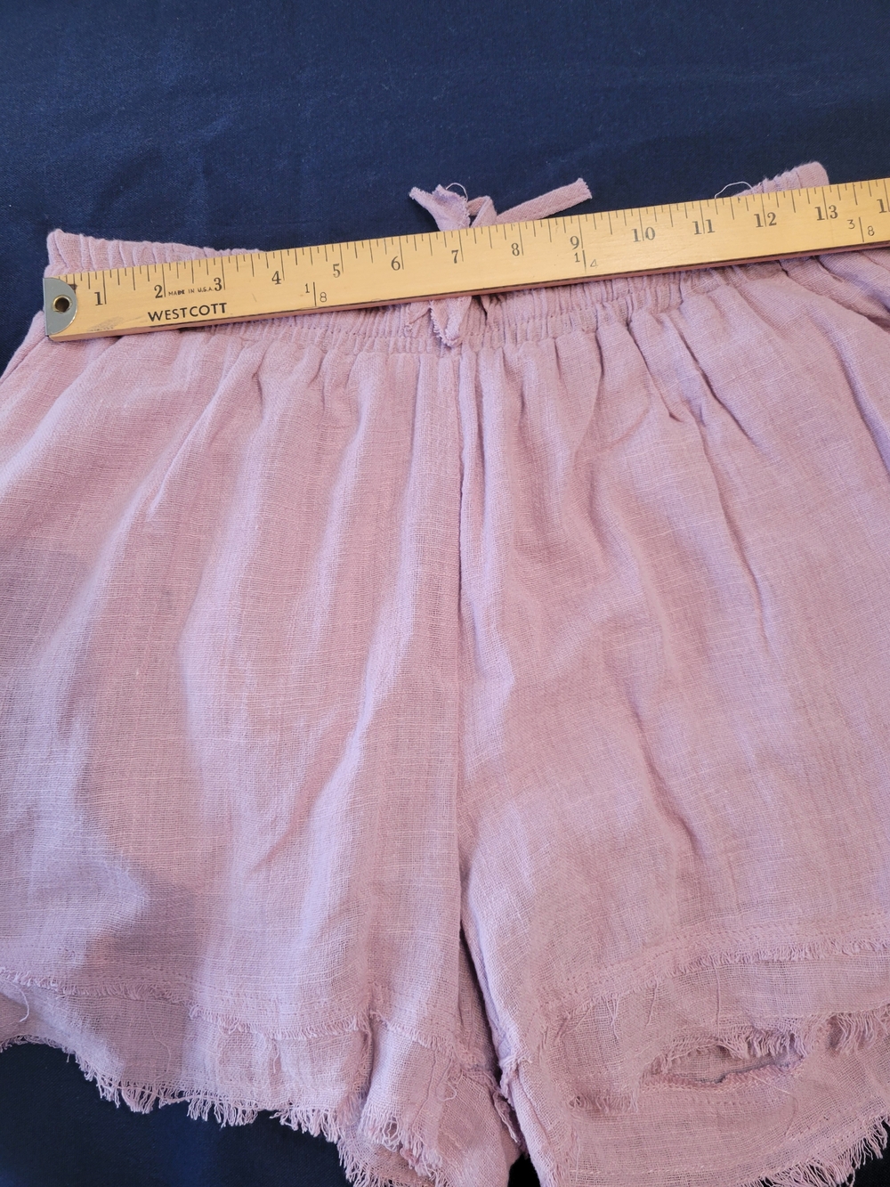 Maurices Pale Lavender High-Waist Linen-Blend Shorts